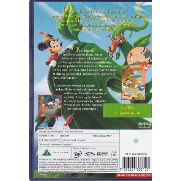 Mickey og b�nnestagen - Disney Klassikere nr. 9 (DVD)