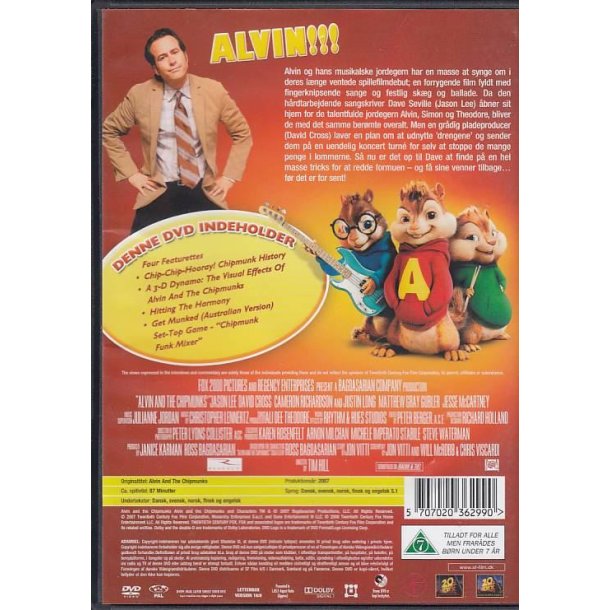 Alvin og de fr�kke jordegern (DVD)