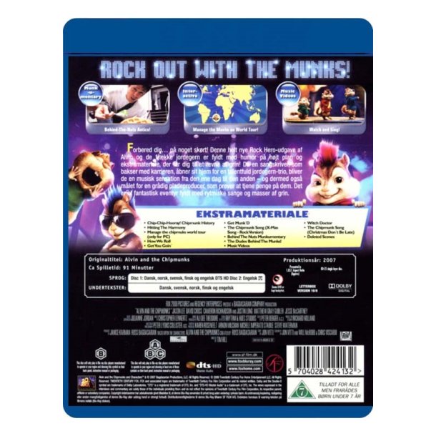 Alvin og de fr�kke jordegern (Blu-ray)