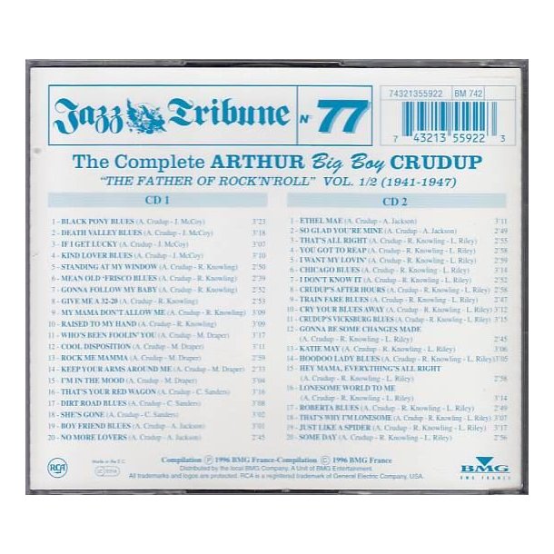 The Complete Arthur Big Boy Crudup (CD)