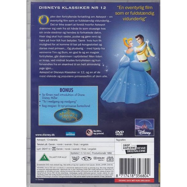 Askepot - Disney Klassikere nr. 12 (DVD)