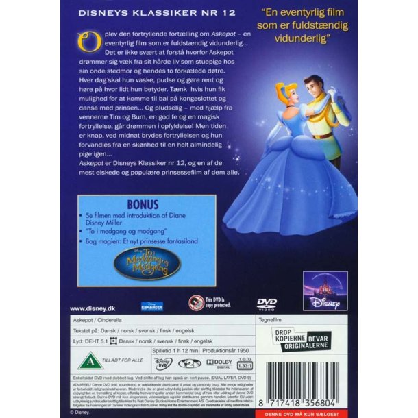 Askepot -  Disney Klassikere nr. 12 (DVD)
