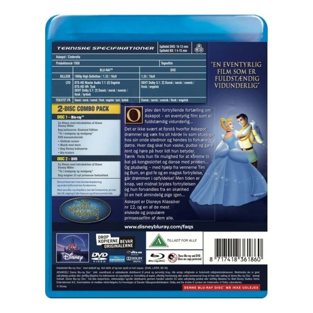 Askepot - Disney Klassikere nr. 12 (Blu-ray+DVD)