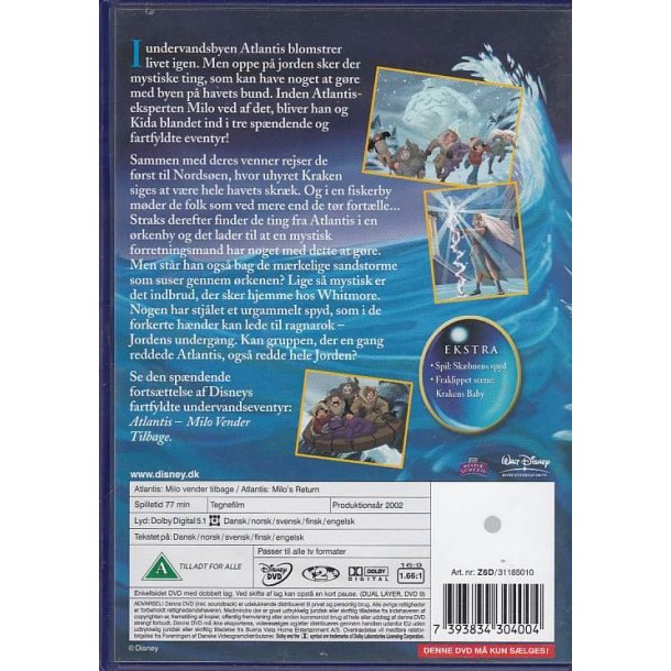 Atlantis - Milo vender tilbage (DVD)