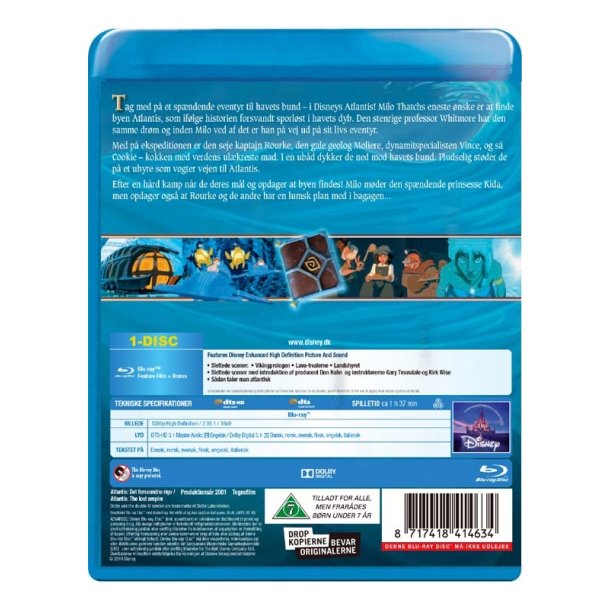 Atlantis det forsvundne rige - Disney Klassikere nr. 40 (Blu-ray)