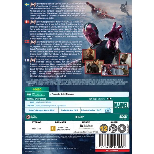 Avengers - Age of ultron (DVD)
