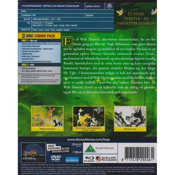 Bambi - Disney klassiker nr. 5 (Blu-ray+DVD)