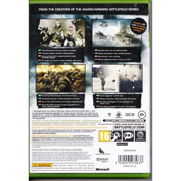 Battlefield - Bad company 2  (Spil)