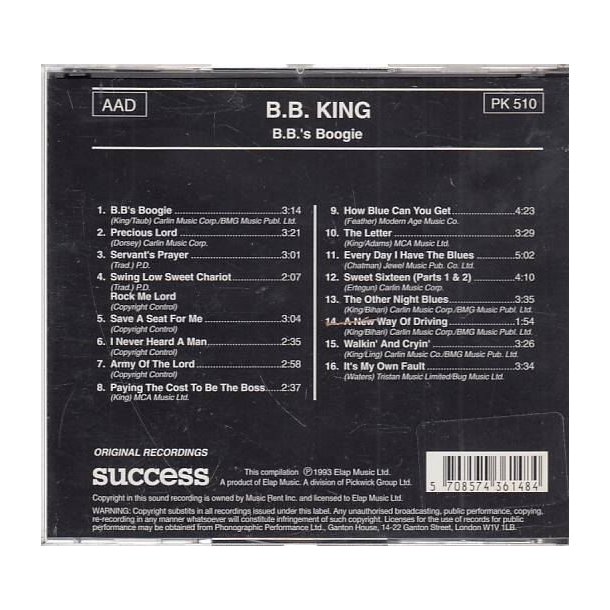 B.B.'s Boogie (CD)