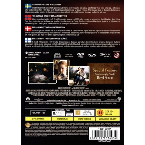 The Curious case of Benjamin Button (DVD)