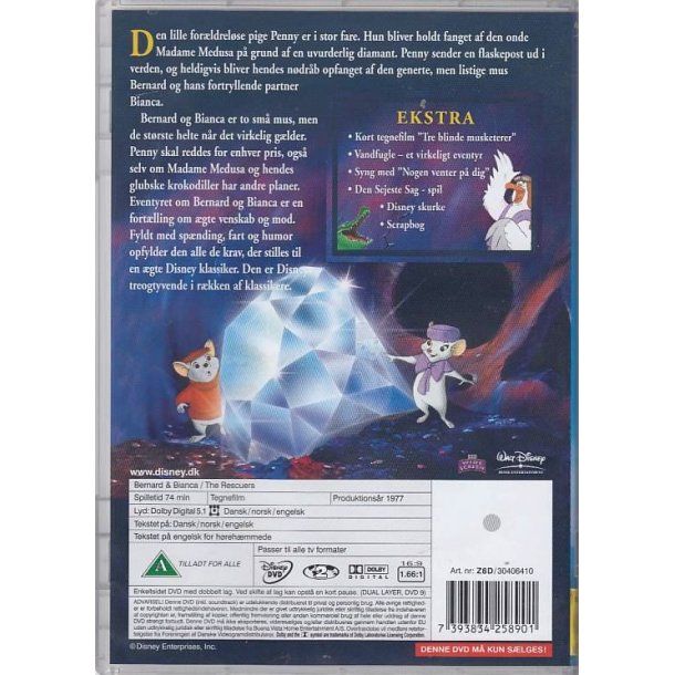 Bernard og Bianca - Disney klassikere nr. 23 (DVD)