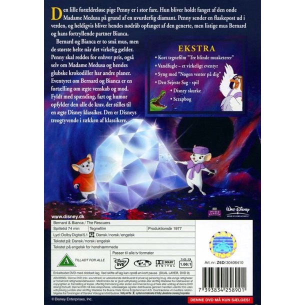 Bernard og Bianca - Disney klassikere nr. 23 (DVD)