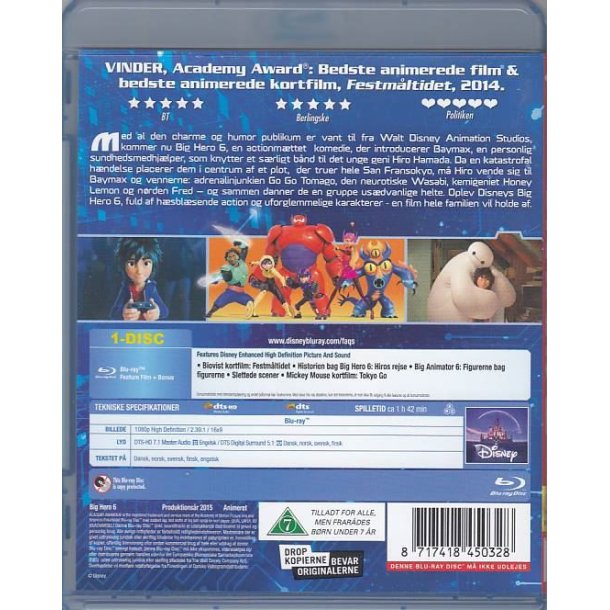 Big Hero 6 - Disney Klassikere nr. 53 (Blu-ray)