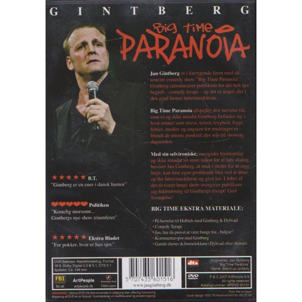 Gintberg - Big time paranoia (DVD)