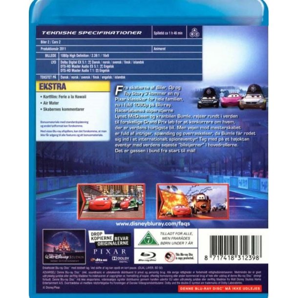 Biler 2 - Disney Pixar nr. 12 (Blu-ray)