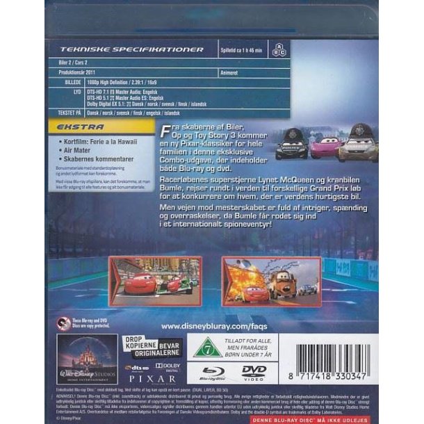 Biler 2 - Disney Pixar nr. 12 (Blu-ray + DVD)
