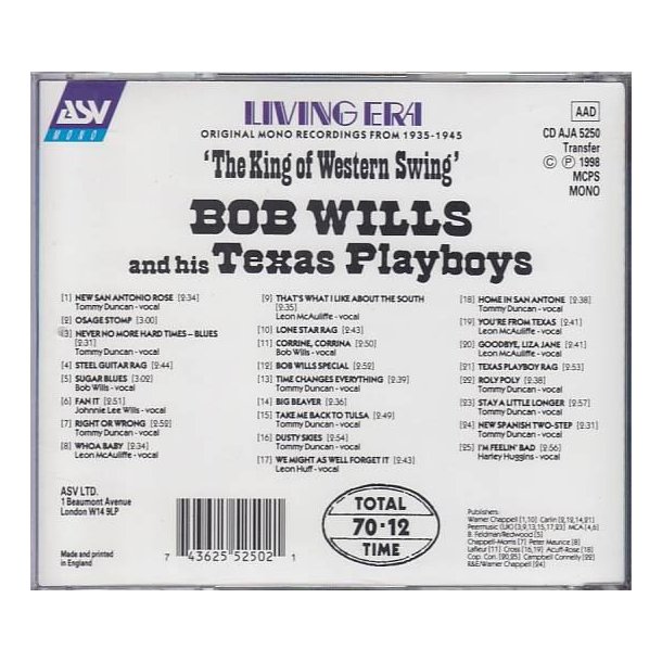 The King Of Western Swing' (CD)