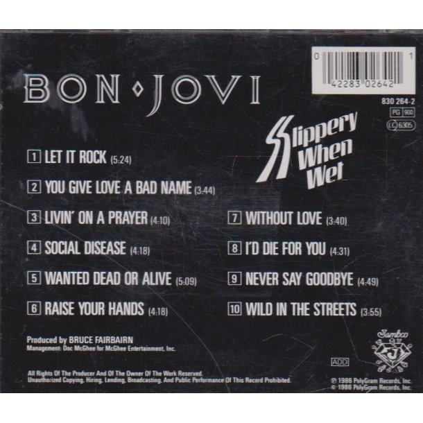 Slippery when wet (CD)