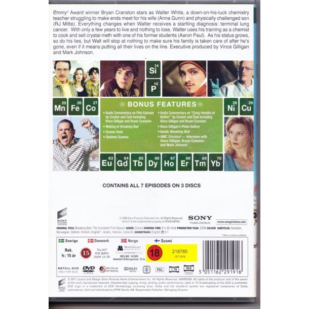 Breaking bad - S�son 1 (DVD)