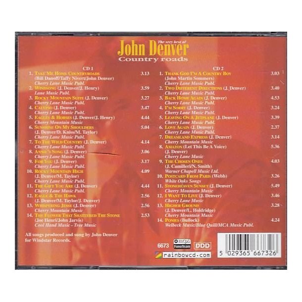 The very best of John Denver - Country roads (CD)