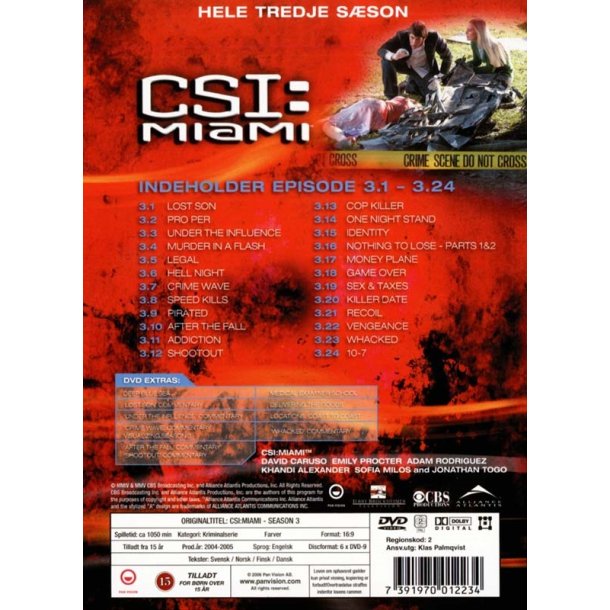 CSI Miami - S�son 3 (DVD)