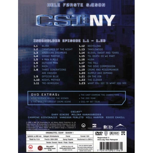 CSI NY - S�son 1 (DVD)