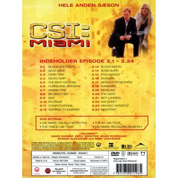 CSI Miami - S�son 2 (DVD)
