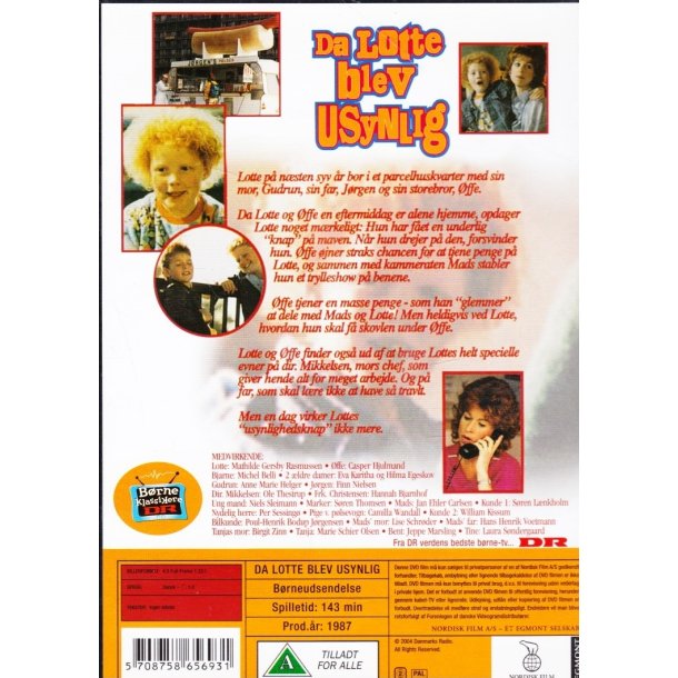 Da Lotte blev usynlig (DVD)