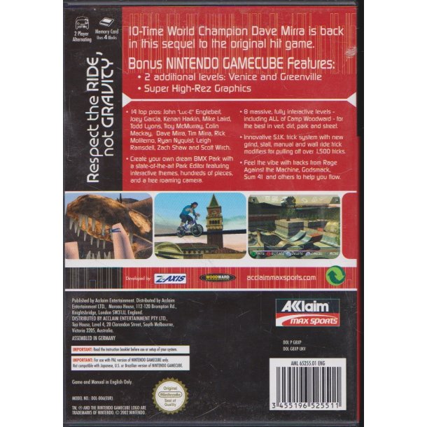 Dave Mirra 2 - Freestyle BMX (Spil)