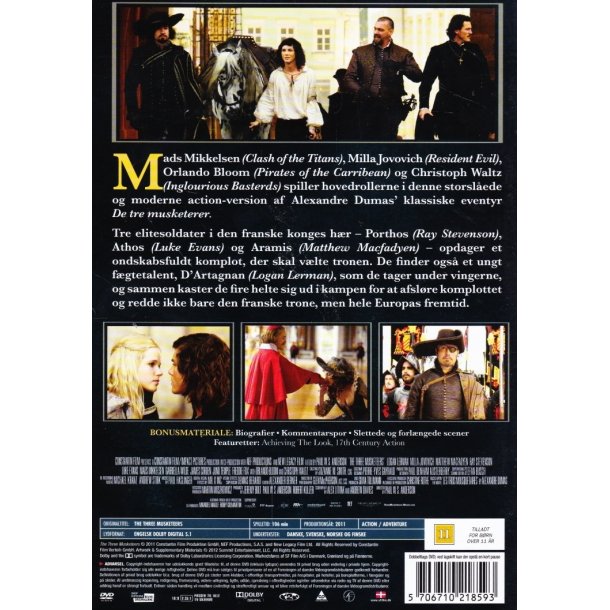 De Tre musketerer (DVD)