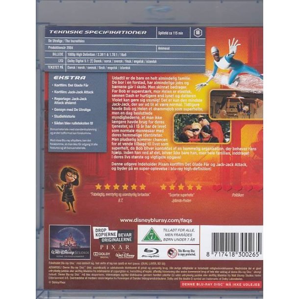 De utrolige - Disney Pixar nr. 6 (Blu-ray)