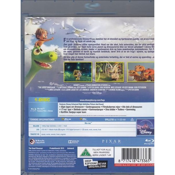 Den gode dinosaur - Disney Pixar nr. 16 (Blu-ray)