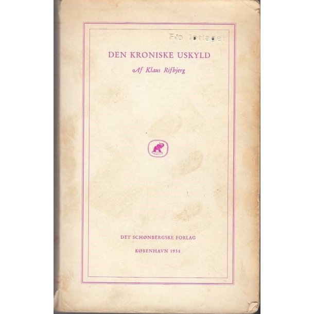 Den kroniske uskyld (Bog)