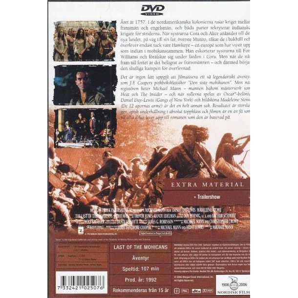 Den siste Mohikanen (DVD)