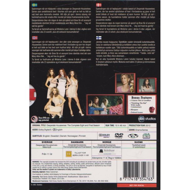 Desperate Housewives - S�son 8, Final (DVD)