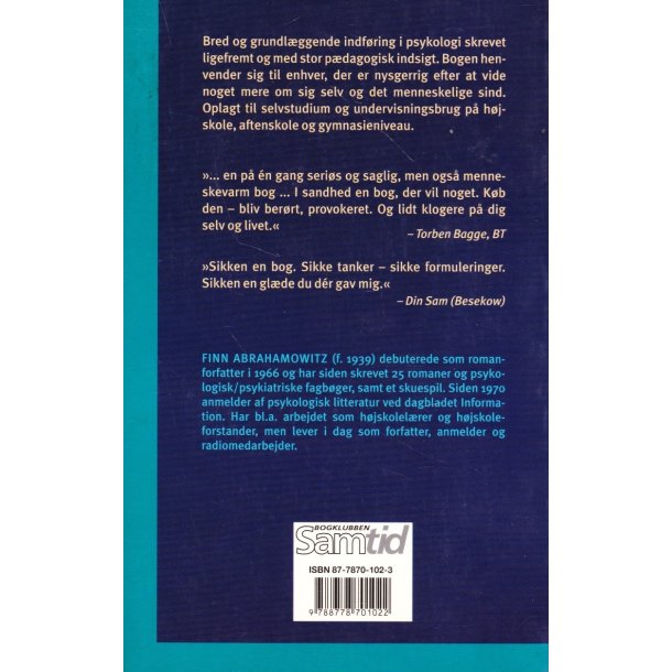 Det handler om mennesker  En indf�ring i psykologi (Bog)