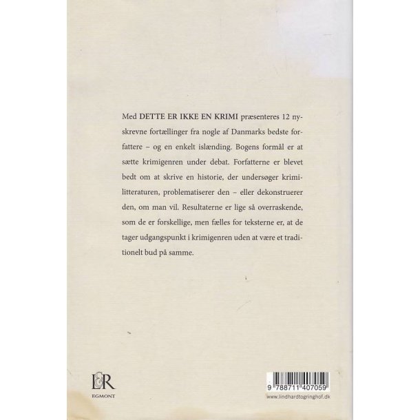 Dette er ikke en krimi (Bog)