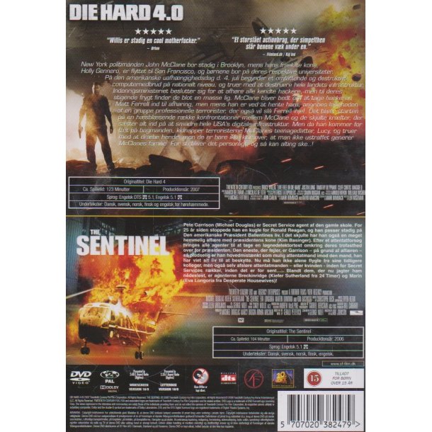 Die Hard 4.0 & The Sentinel (DVD)