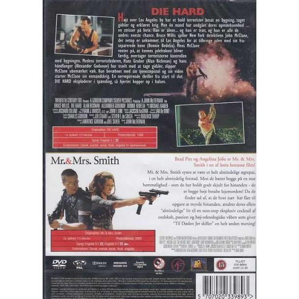 Die Hard og Mr. & Mrs. Smith (DVD)
