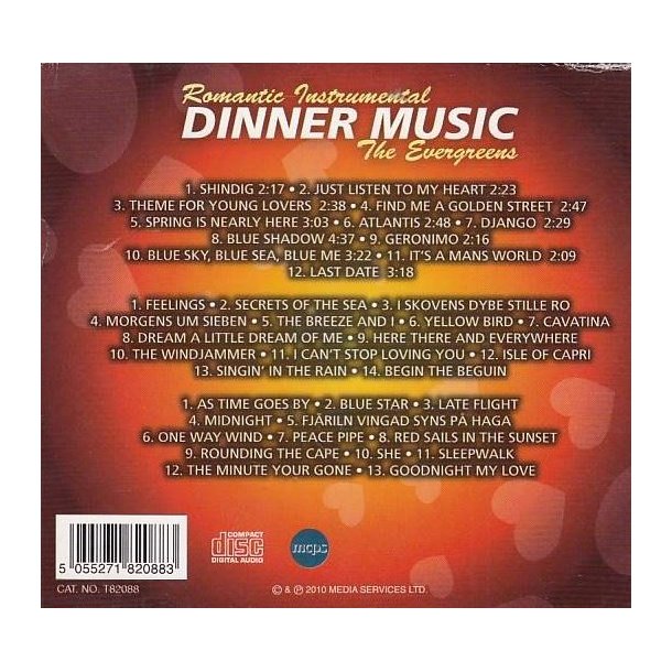 Romantic instrumental Dinner Music (CD)