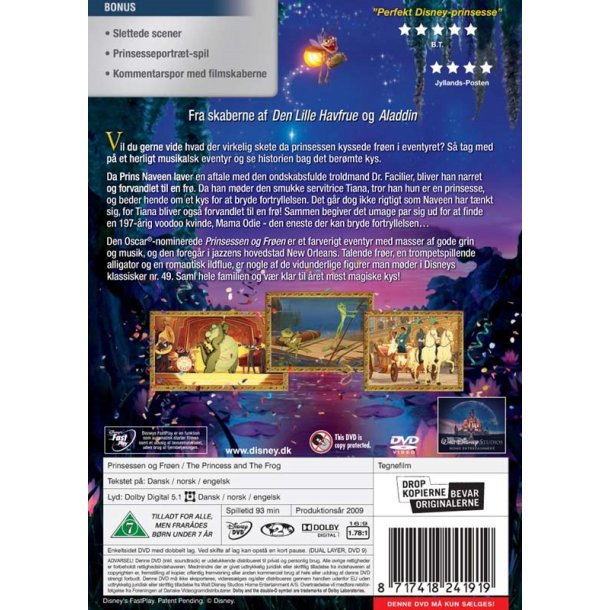 Prinsessen og Fr�en - Disney Klassikere nr. 49 (DVD) 