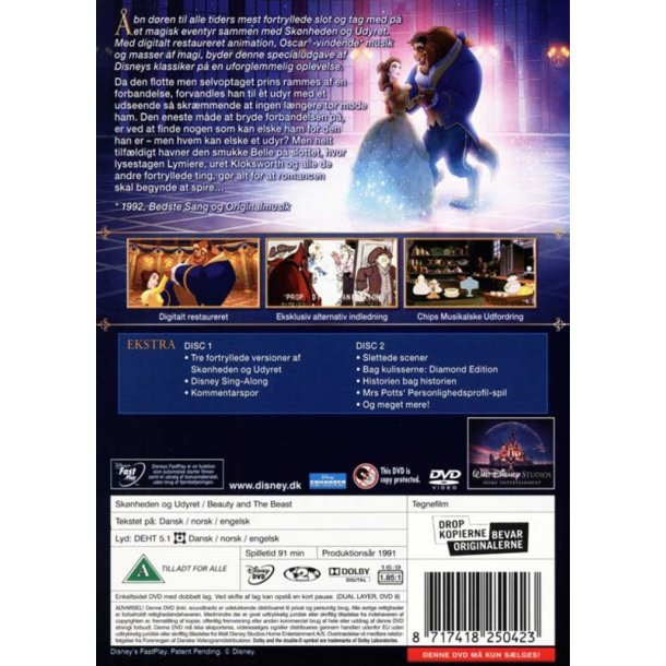 Sk�nheden og Udyret - Disney klassikere nr. 30 (DVD)
