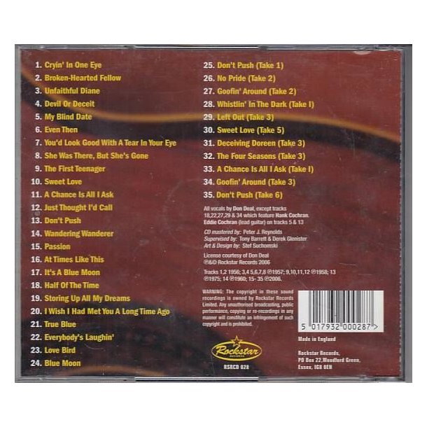 The Early Recordings 1956-1958 (CD)