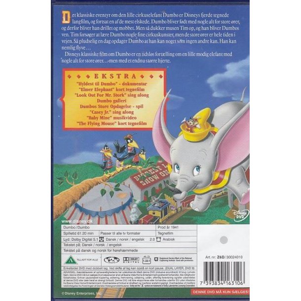 Dumbo - Disney Klassikere nr. 4 (DVD)