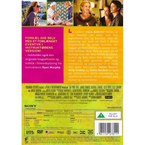 Eat pray love - Spis bed elsk (DVD)