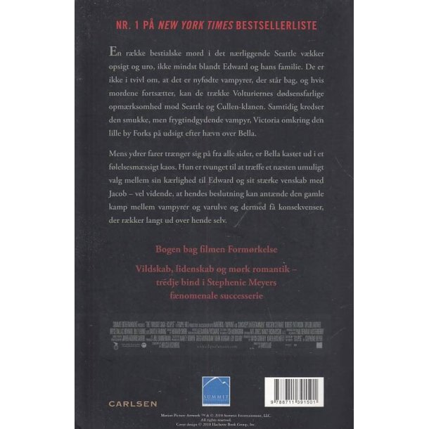 Eclipse - form�rkelsen -Twilight sagaen (Bog)