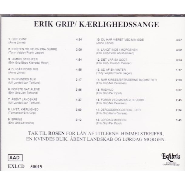 K�rlighedssange (CD)