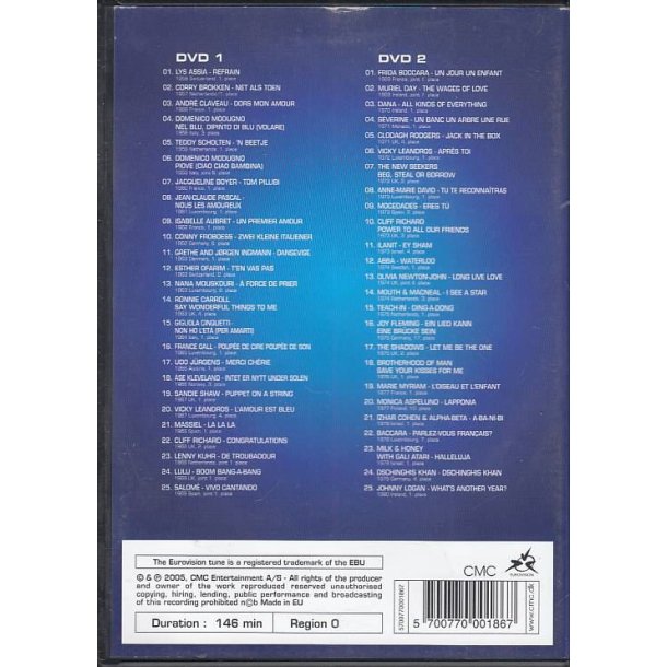 50 years og the Euro vision song contest 1956-1980 (DVD)