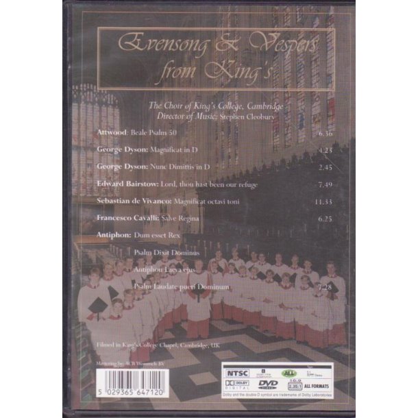 Evensong and Vespers from Kings (DVD)