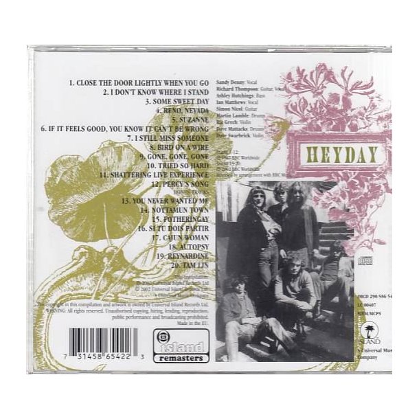 Heyday - The BBC Sessions 1968-1969 (CD)